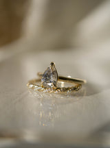 0.98ct Pear Salt & Pepper Diamond Solitaire Engagement Ring *SOLD