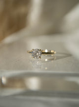 1.01ct Round Salt & Pepper Diamond Solitaire Engagement Ring *SOLD