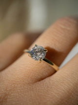 1.01ct Round Salt & Pepper Diamond Solitaire Engagement Ring *SOLD