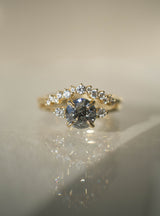 First Dance Ring - 1.05ct Round Salt & Pepper Diamond 3-stone ring *SOLD