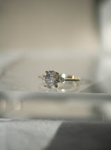 First Dance Ring - 1.63ct Oval Salt & Pepper Diamond 3-stone ring *SOLD