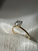 Hidden Stars - 0.84ct Round Salt & Pepper Diamond Solitaire Engagement Ring *SOLD